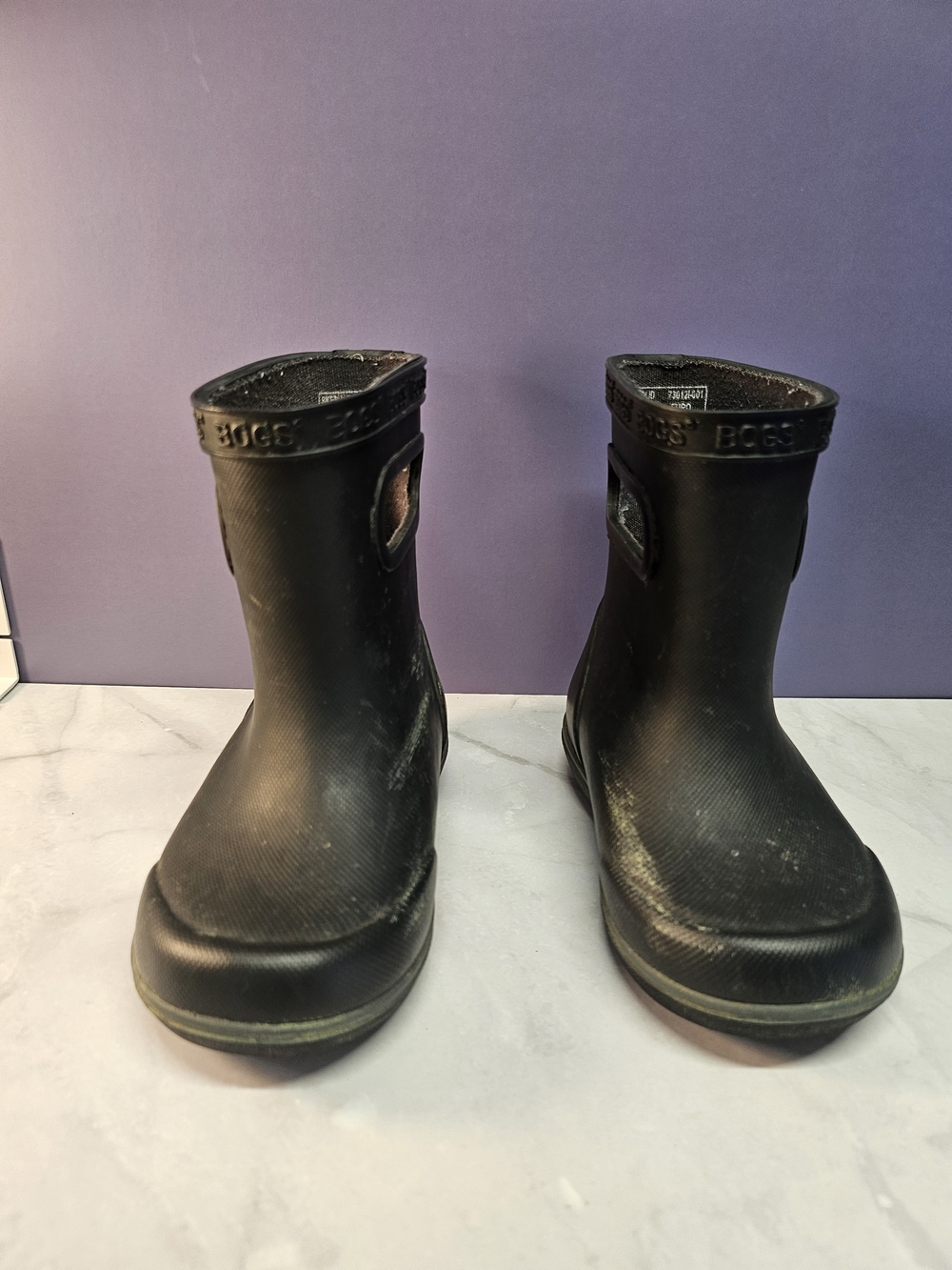 Bogs Kids Black Rain Boots - Slip-On Waterproof Boot